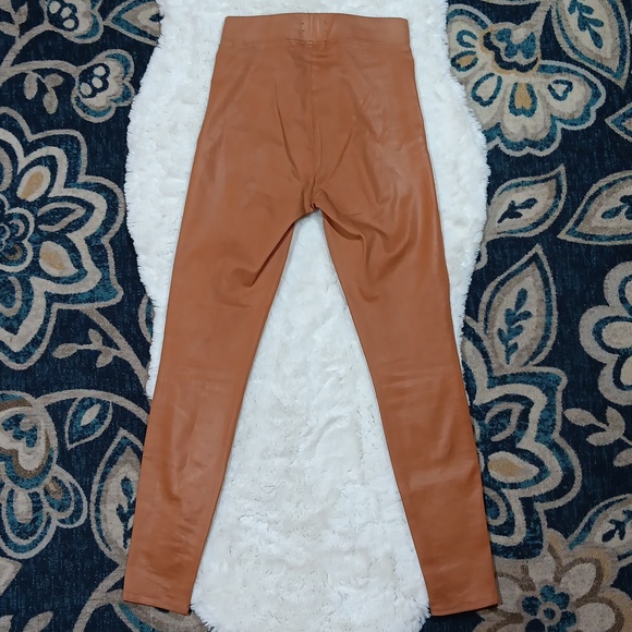 L'Agance tan coated high rise jegging skinny pants womens medium - Picture 6 of 8